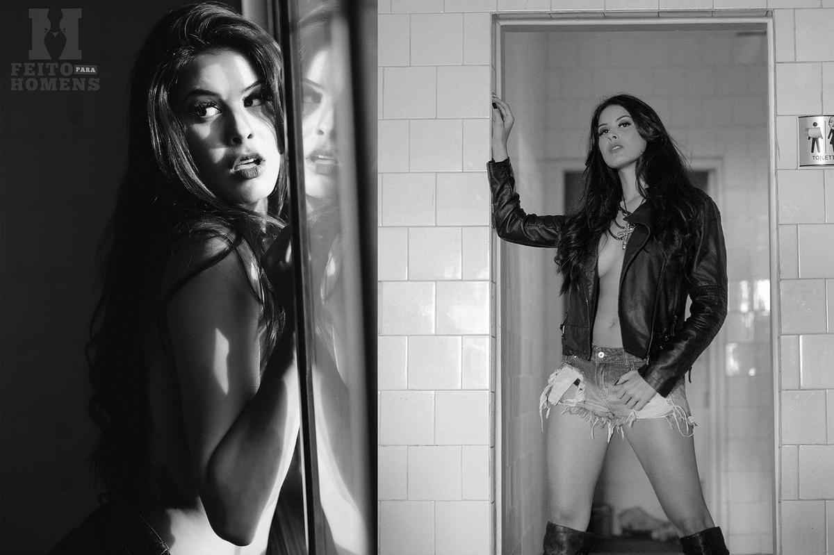 Fotos do ensaio de Camila Oliveira para site Feito para Homens - Octagon girl do UFC fez ensaio temtico sobre Rock'n Roll