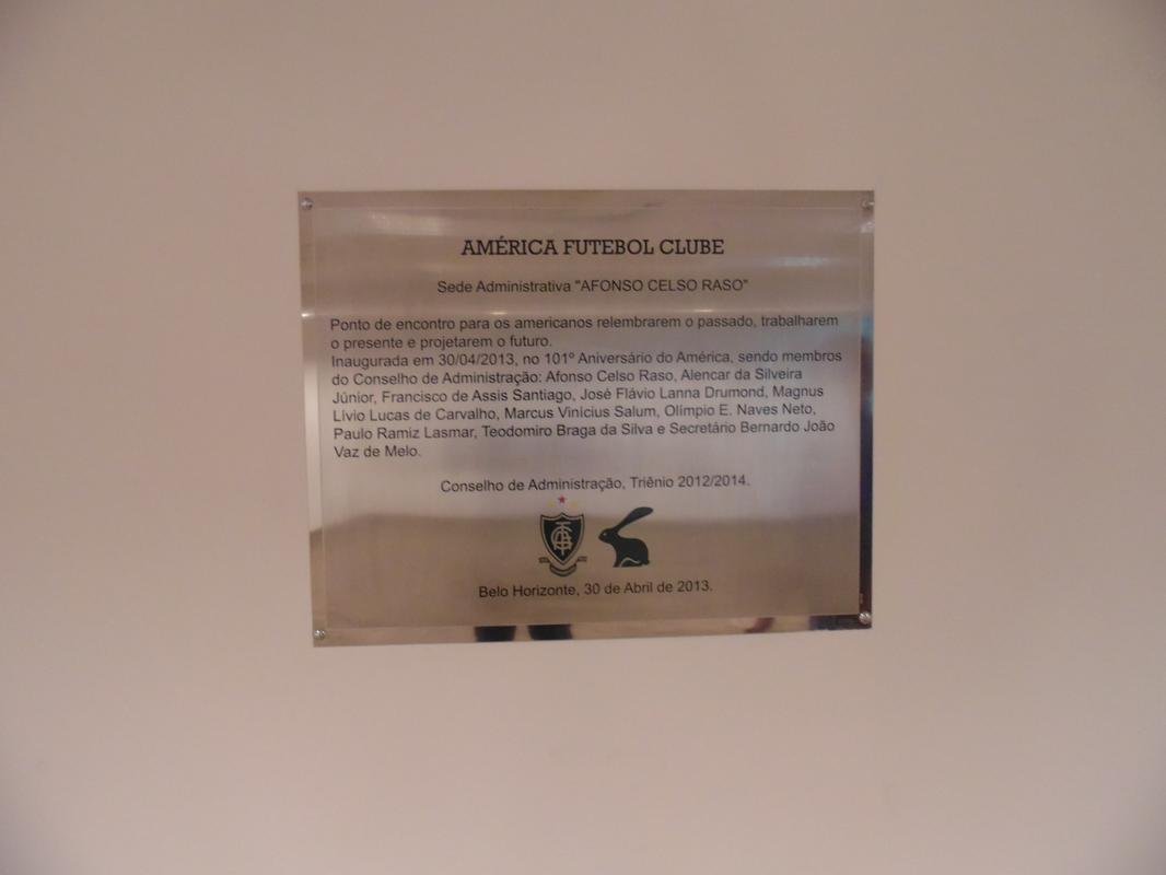 Integrante do conselho de administrao, Afonso Celso Raso d nome  sede administrativa do Amrica