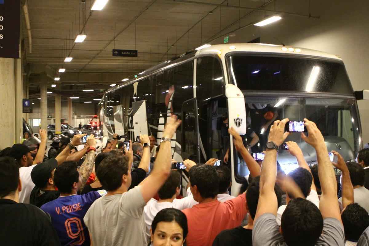 Imagens da chegada do Atlético ao Mineirão