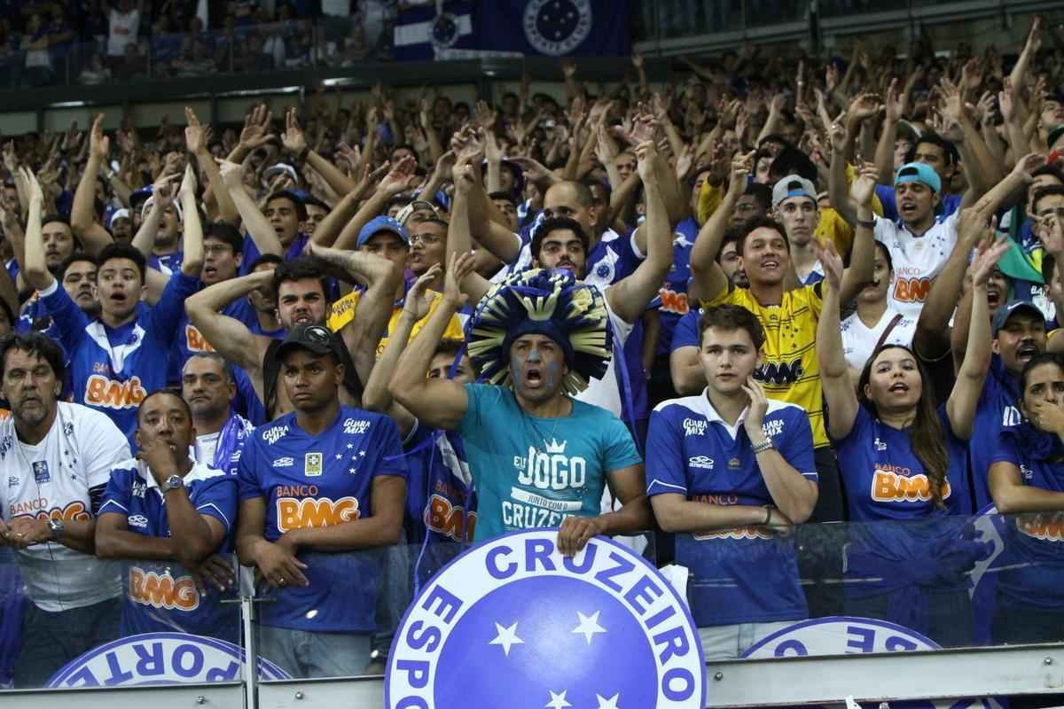 Fotos da torcida do Cruzeiro na deciso contra o Atltico
