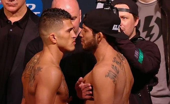 Imagens da pesagem do UFC 181, em Las Vegas - Anthony Pettis x Gilbert Melendez