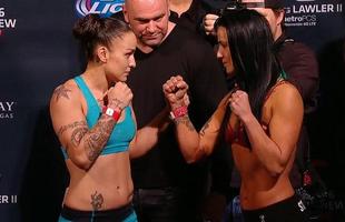 Imagens da pesagem do UFC 181, em Las Vegas - Raquel Pennington x Ashlee Evans-Smith