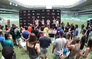 Imagens do treino aberto do UFC na Arena Palmeiras - Perguntas e respostas entre fs e lutadores