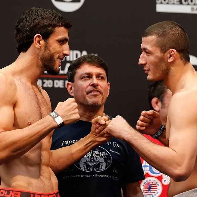 Imagens da pesagem do UFC Fight Night 58, em Barueri - Elias Silvrio x Rashid Magomedov