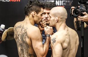 Imagens da pesagem do UFC Fight Night 58, em Barueri - Renan Baro e Mitch Gagnon
