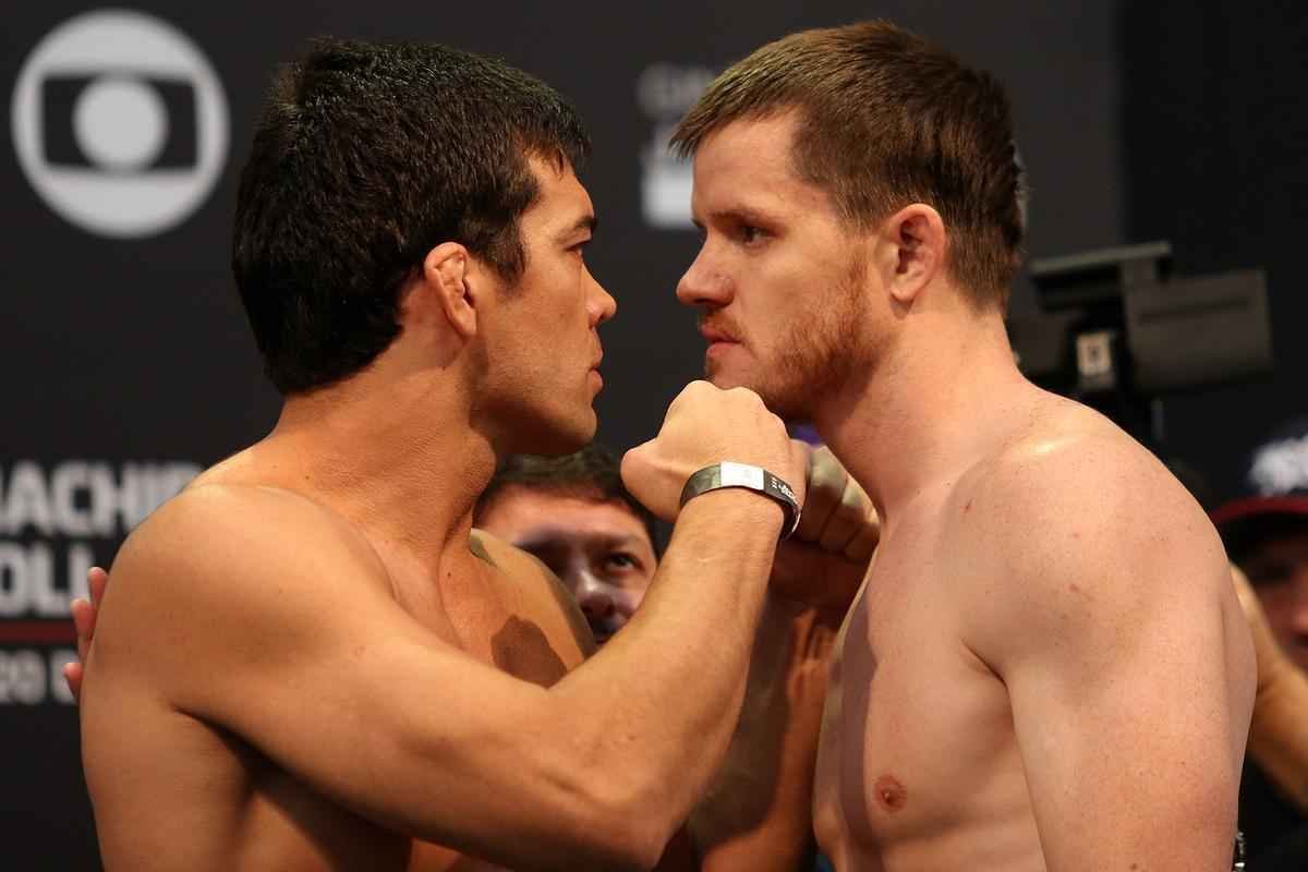 Imagens da pesagem do UFC Fight Night 58, em Barueri - Lyoto Machida e CB Dollaway