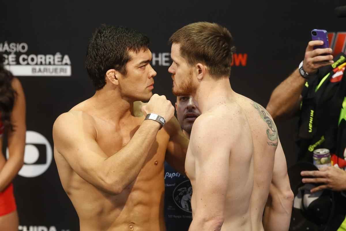 Imagens da pesagem do UFC Fight Night 58, em Barueri - Lyoto Machida e CB Dollaway