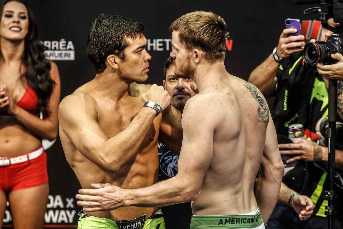 Imagens da pesagem do UFC Fight Night 58, em Barueri - Lyoto Machida e CB Dollaway