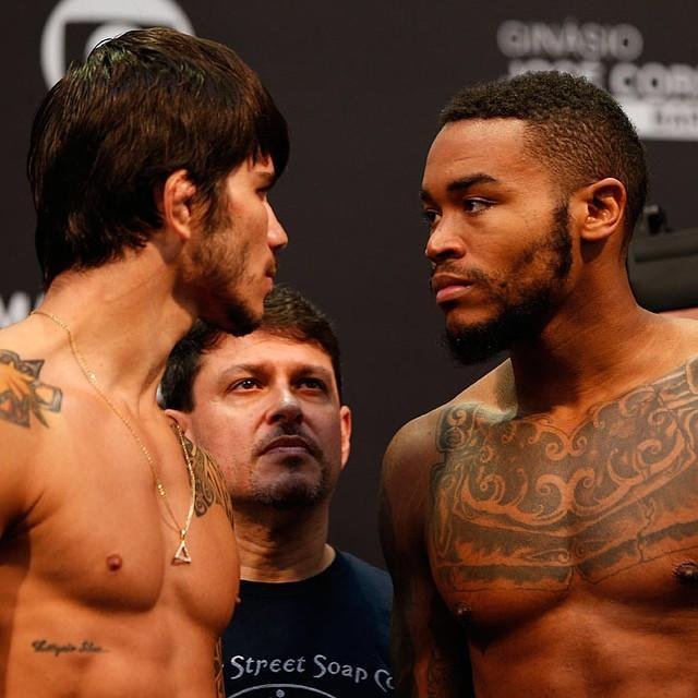 Imagens da pesagem do UFC Fight Night 58, em Barueri - Erick Silva x Mike Rhodes