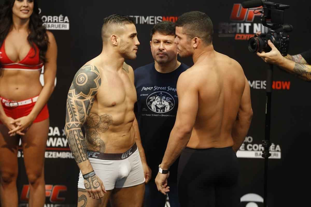 Imagens da pesagem do UFC Fight Night 58, em Barueri - Daniel Sarafian x Junior Alpha