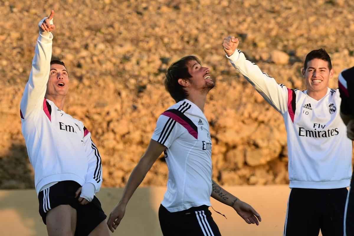 Nesta sexta-feira, jogadores do Real Madrid se mostraram muito descontrados em ltima atividade antes da final 