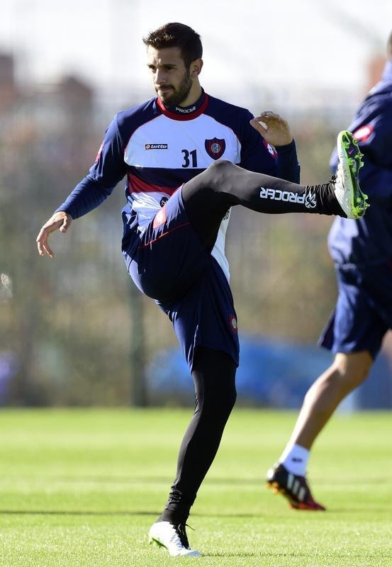 Jogadores do San Lorenzo em ltimo treino, no Marrocos, antes da final do Mundial contra o Real Madrid