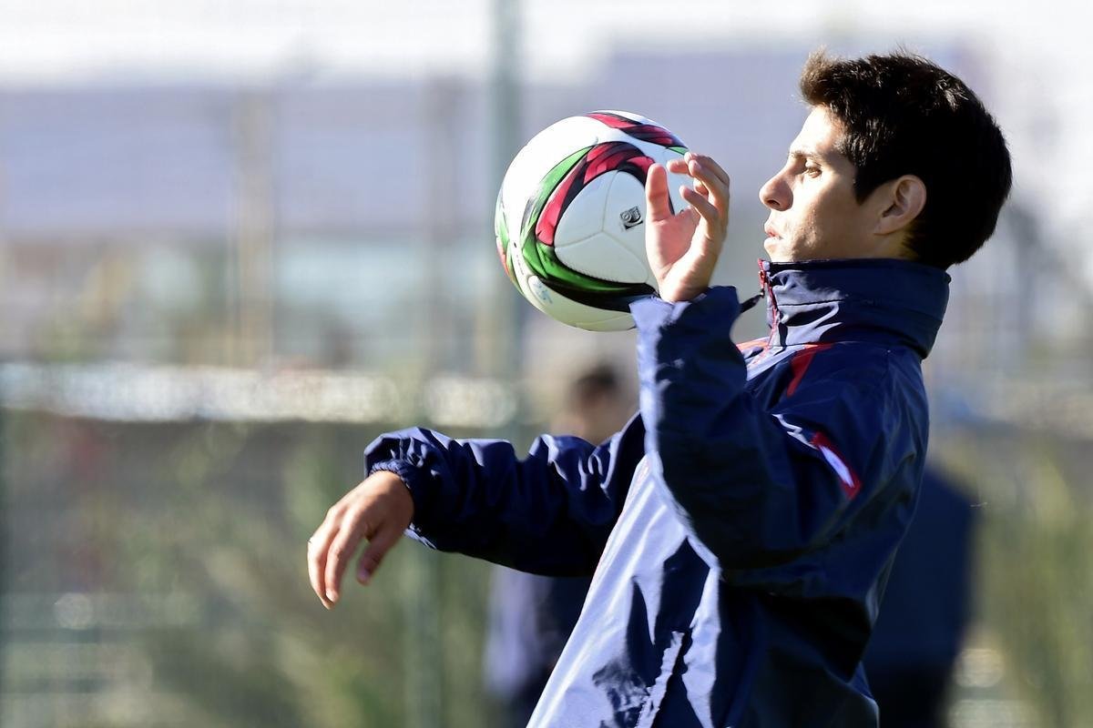 Jogadores do San Lorenzo em ltimo treino, no Marrocos, antes da final do Mundial contra o Real Madrid