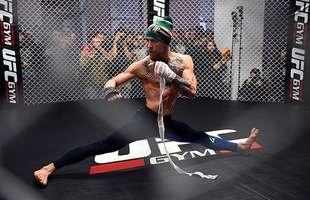 Imagens do treino aberto do UFC em Boston - Conor McGregor