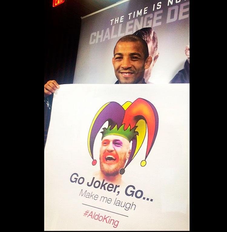 Presente ao UFC em Boston, Jos Aldo aproveitou para provocar o desafeto Conor McGregor