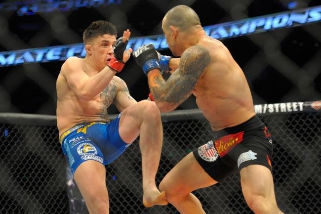 Gleison Tibau (bermuda preta) venceu Norman Parke por deciso dividida

