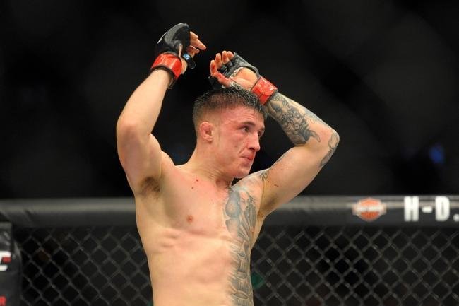 Gleison Tibau (bermuda preta) venceu Norman Parke por deciso dividida
