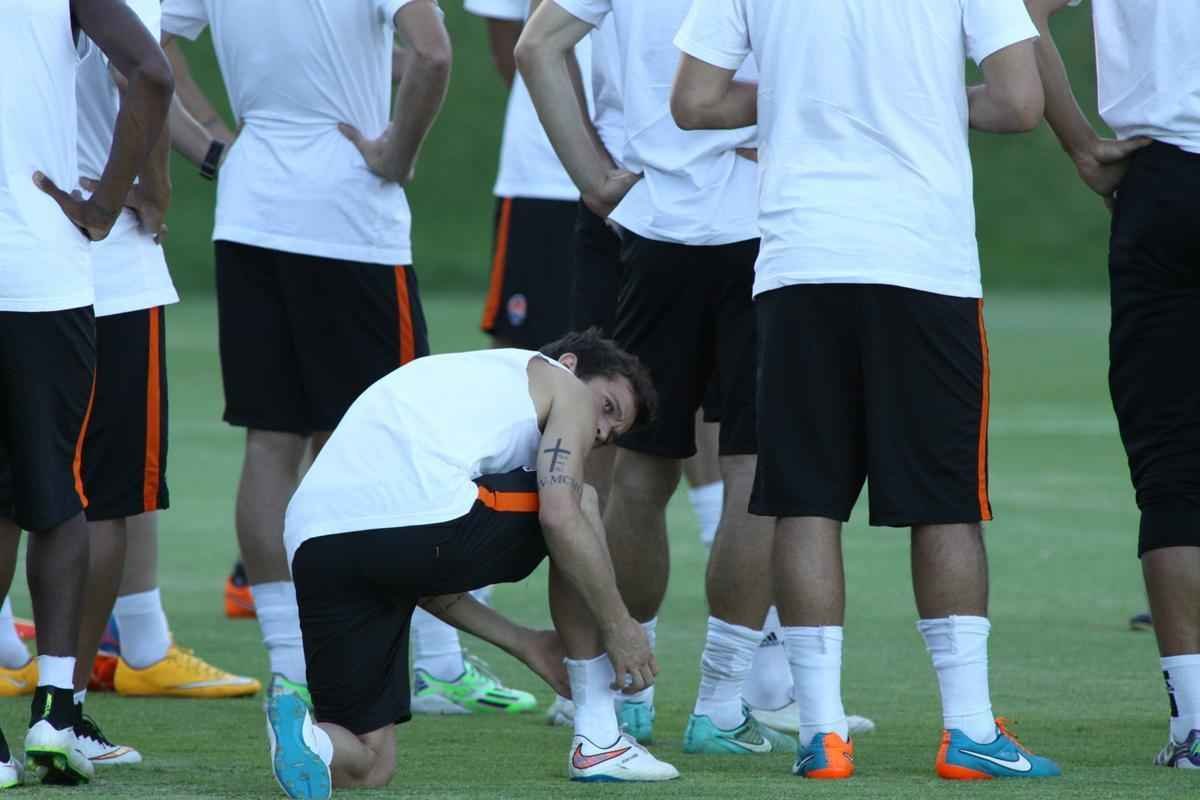 Treino do Shakhtar Donetsk da Ucrnia na Cidade do Galo. Time de Bernard enfrenta o Atltico nesta quarta-feira, no Independncia, em amistoso