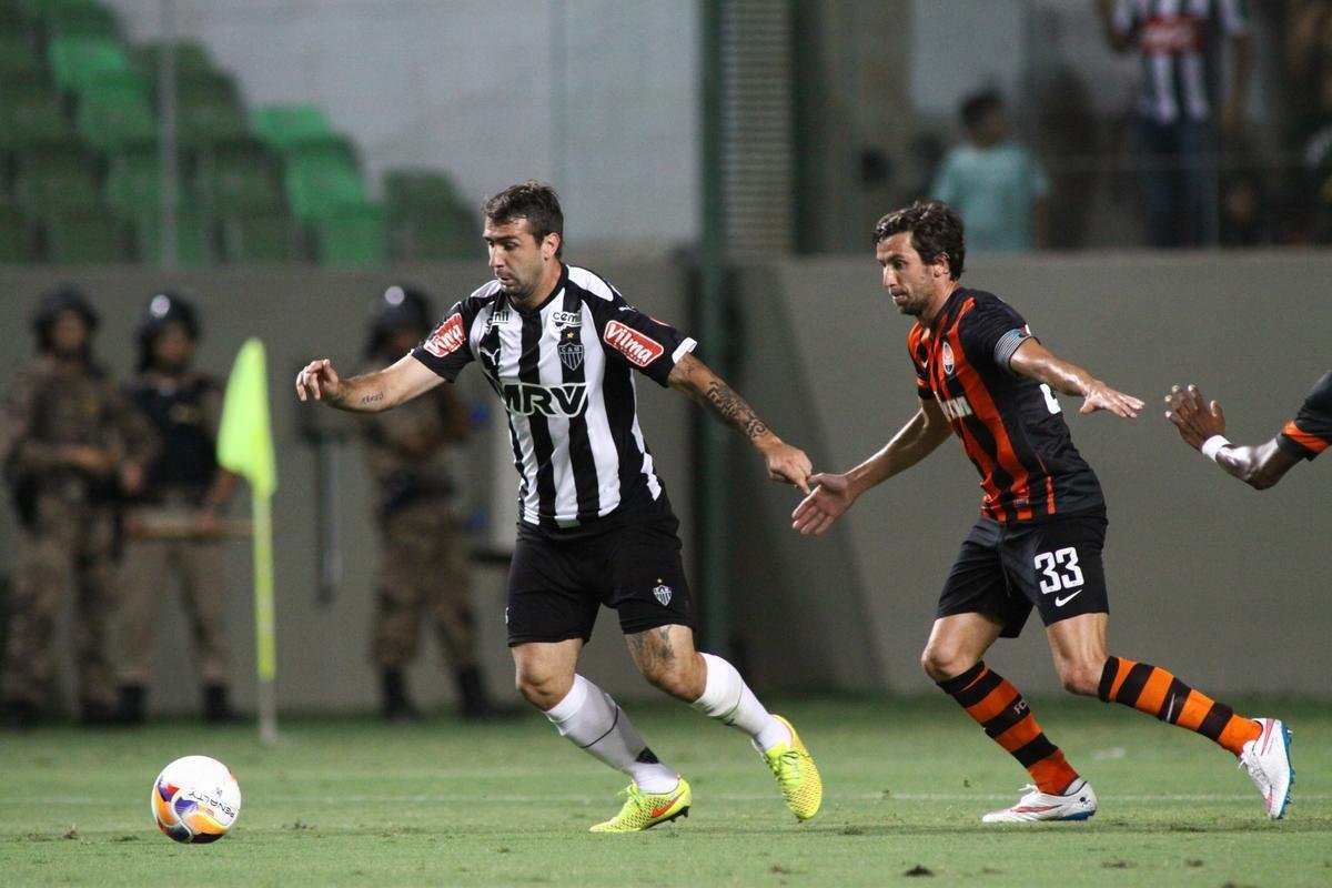 Os passos do atacante argentino Lucas Pratto na estreia pelo Galo em amistoso contra o Shakhtar Donetsk, da Ucrnia