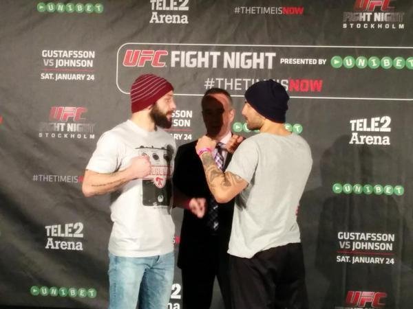 Confira as imagens do Media Day do UFC na Sucia - Akira Corassani e Sam Sicilia