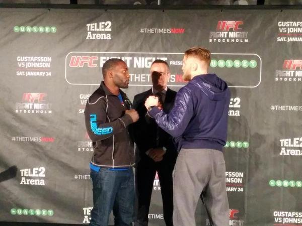 Confira as imagens do Media Day do UFC na Sucia - Anthony Johnson e Alexander Gustafsson