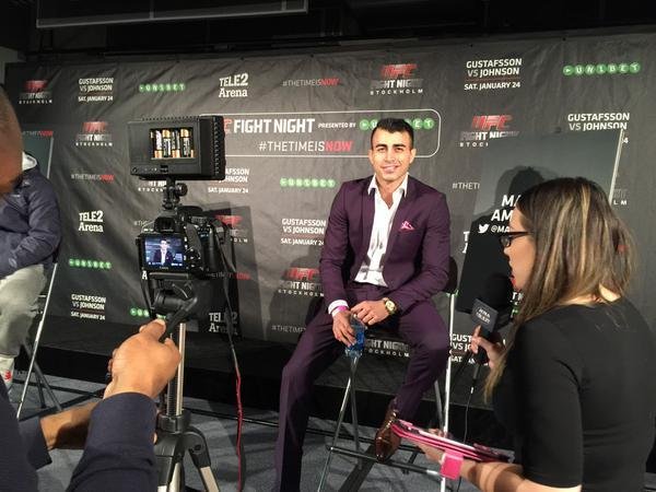 Confira as imagens do Media Day do UFC na Sucia - Makwan Amirkhani