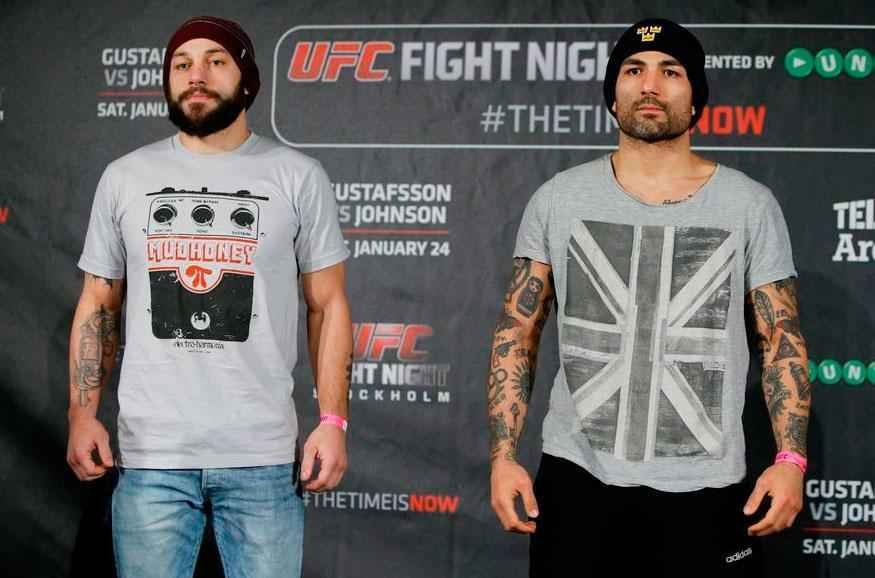 Confira as imagens do Media Day do UFC na Sucia - Akira Corassani e Sam Sicilia