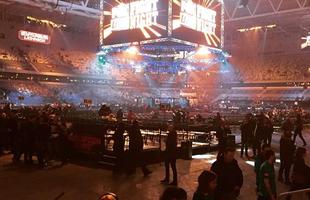 Imagens das lutas e bastidores do UFC on FOX 14, na Sucia - Estrutura montada na Tele2 Arena