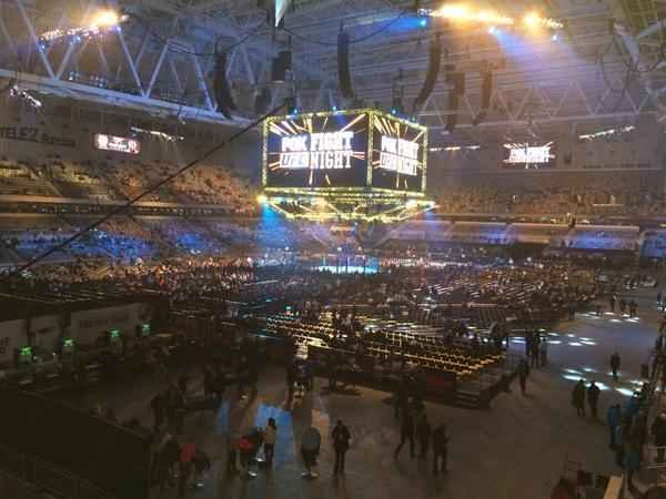 Imagens das lutas e bastidores do UFC on FOX 14, na Sucia - Pblico comeando a chegar na Tele2 Arena
