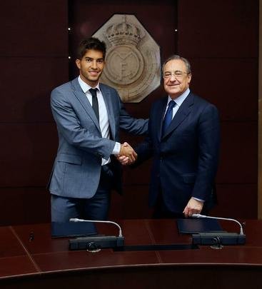 Imagens dos exames mdicos e apresentao de Lucas Silva no Real Madrid