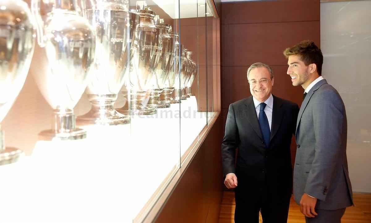 Imagens dos exames mdicos e apresentao de Lucas Silva no Real Madrid