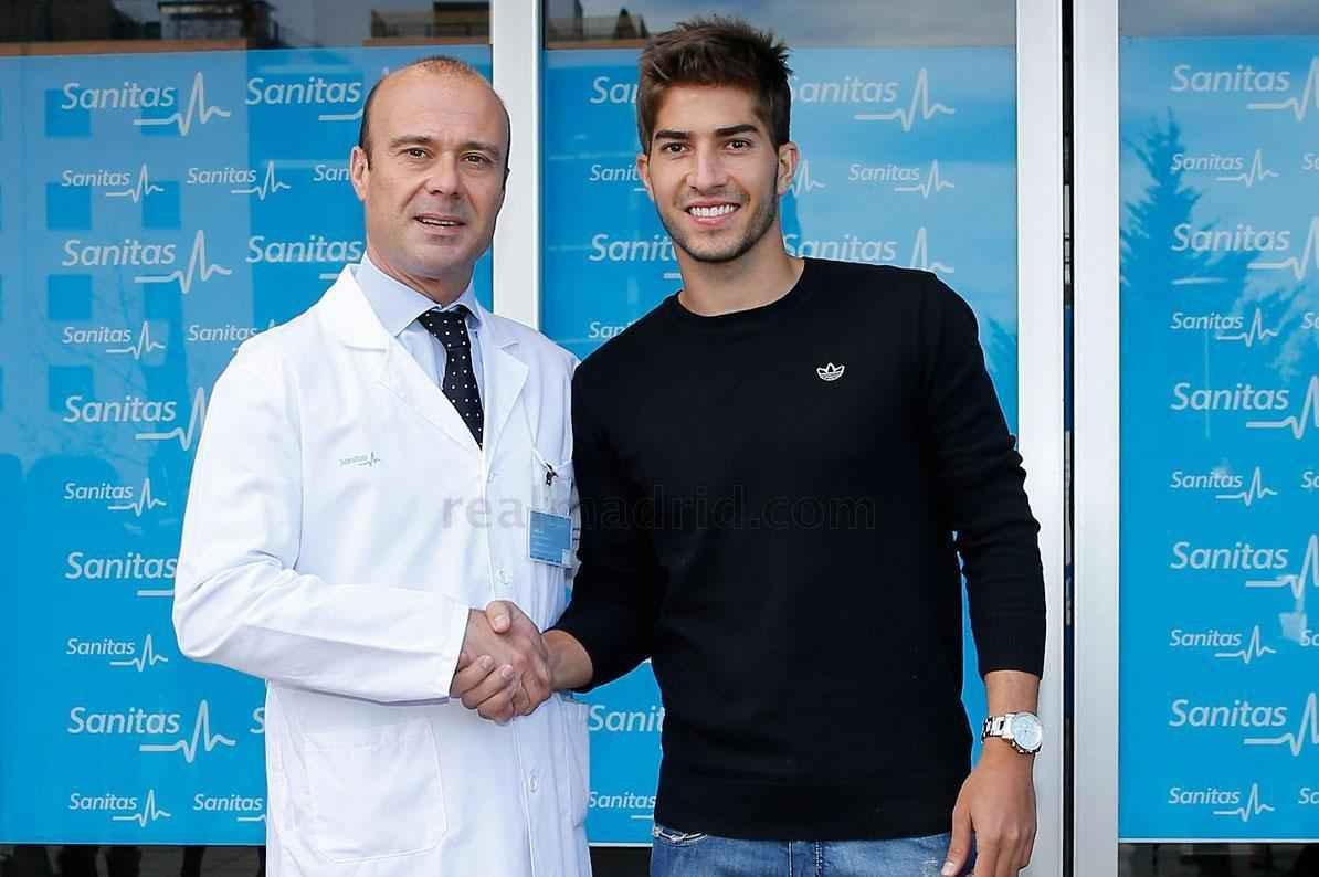 Imagens dos exames mdicos e apresentao de Lucas Silva no Real Madrid