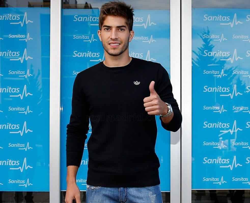 Imagens dos exames mdicos e apresentao de Lucas Silva no Real Madrid