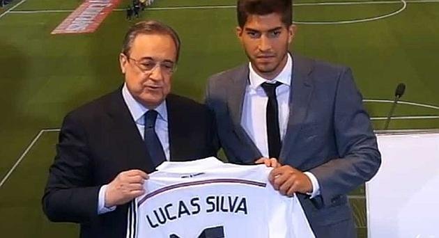 Imagens dos exames mdicos e apresentao de Lucas Silva no Real Madrid