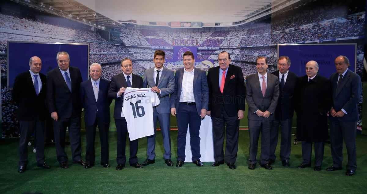 Imagens dos exames mdicos e apresentao de Lucas Silva no Real Madrid