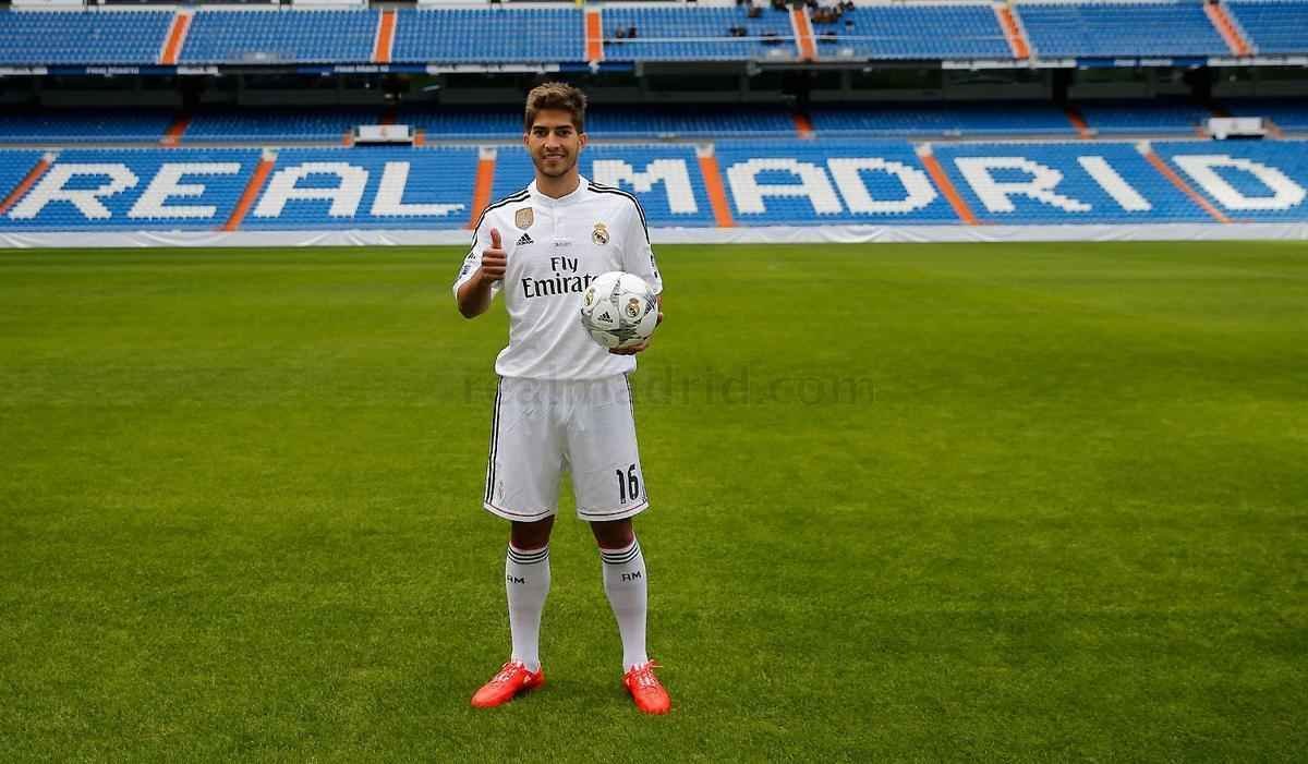 Imagens dos exames mdicos e apresentao de Lucas Silva no Real Madrid