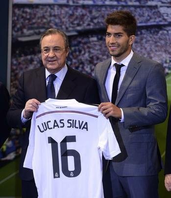 Imagens dos exames mdicos e apresentao de Lucas Silva no Real Madrid