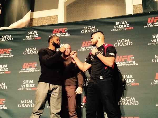 Veja imagens do Media Day do UFC 183, em Las Vegas - Tyron Woodley e Kelvin Gastelum