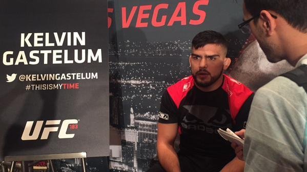 Veja imagens do Media Day do UFC 183, em Las Vegas - Kelvin Gastelum
