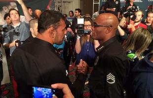 Veja imagens do Media Day do UFC 183, em Las Vegas - Anderson Silva e Rodrigo Minotauro