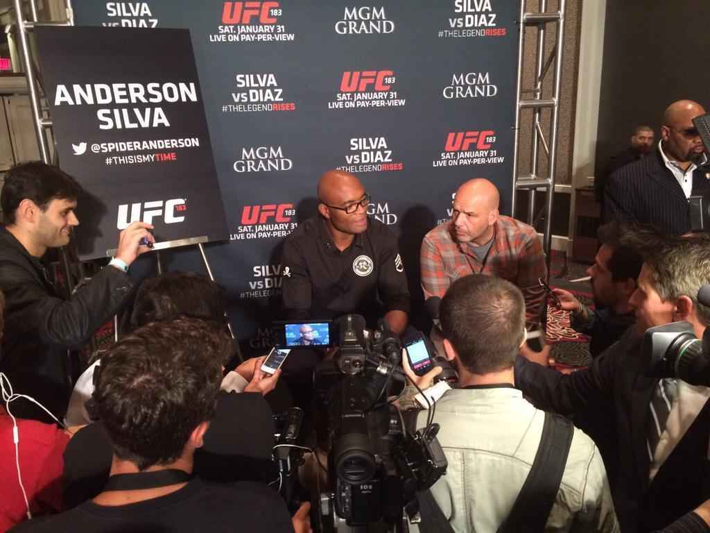 Veja imagens do Media Day do UFC 183, em Las Vegas - Anderson Silva