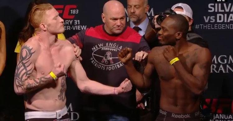 Confira a galeria de fotos da pesagem do UFC 183 - Ed Herman x Derek Brunson
