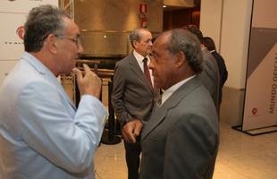 Imagens de bastidores do Tel� Santana, com jogadores, t�cnicos, autoridades e convidados
