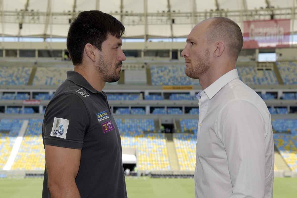 Encarada entre Demian Maia e Ryan LaFlare no Maracan 