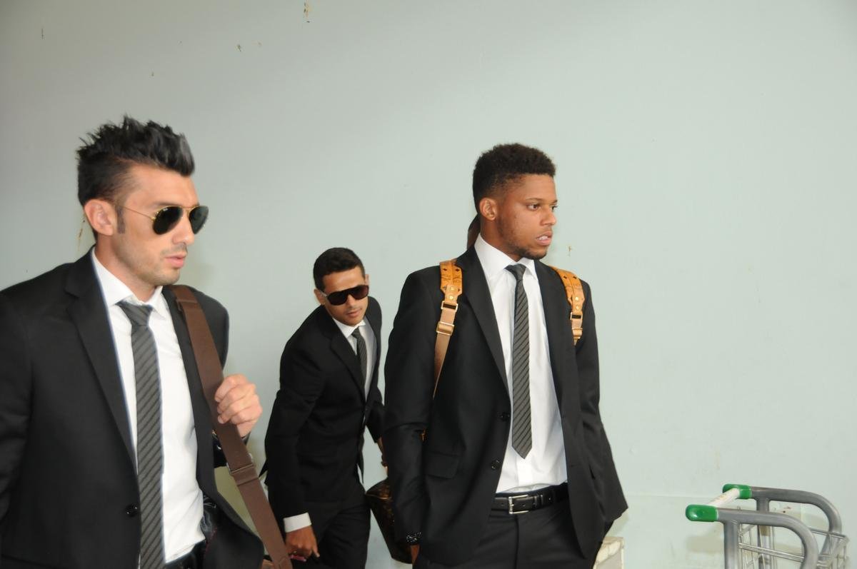 Embarque do Atltico para enfrentar o Colo Colo no Chile