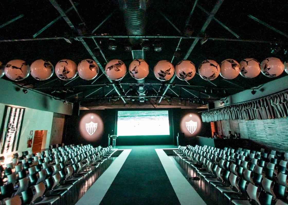 Casa de eventos pronta para receber festa de lanamento de uniforme do Atltico