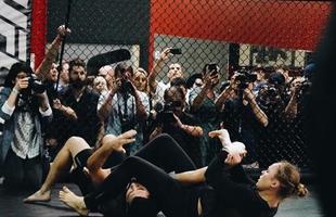 Fotos da preparao de Ronda Rousey para mais uma defesa de cinturo