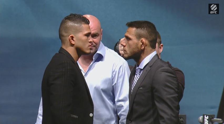 Fotos da super coletiva do UFC em Los Angeles - Anthony Pettis x Rafael dos Anjos, rivais pelo cinturo dos leves