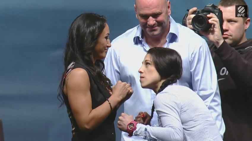Fotos da super coletiva do UFC em Los Angeles - Carla Esparza x Joanna Jedrzejczyk