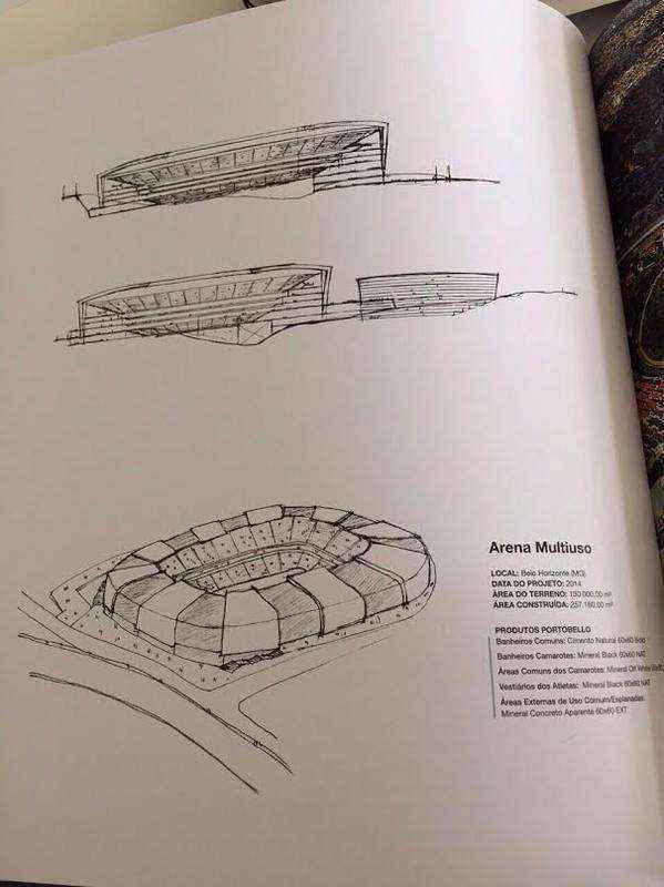 Esboo do projeto que est em andamento para ser a Arena do Galo